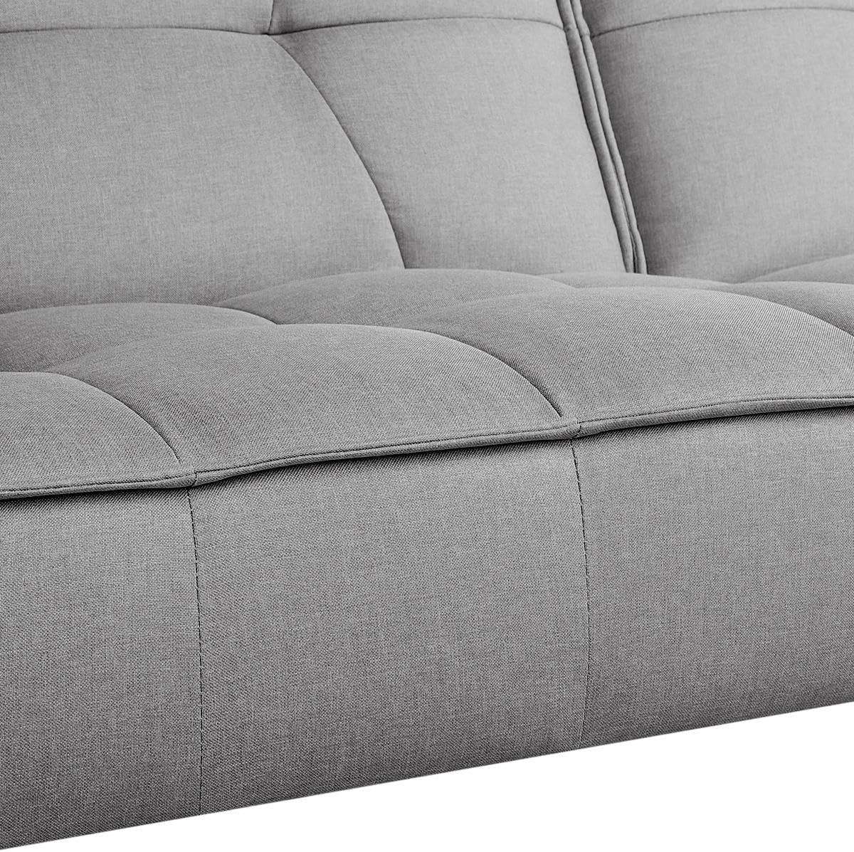 Sleeper Sofa Couch Bed Convertible Sofa Modern Futon Couches Sofas Bed Fold up and down Linen Fabric Recliner Couch for Living Room Gray