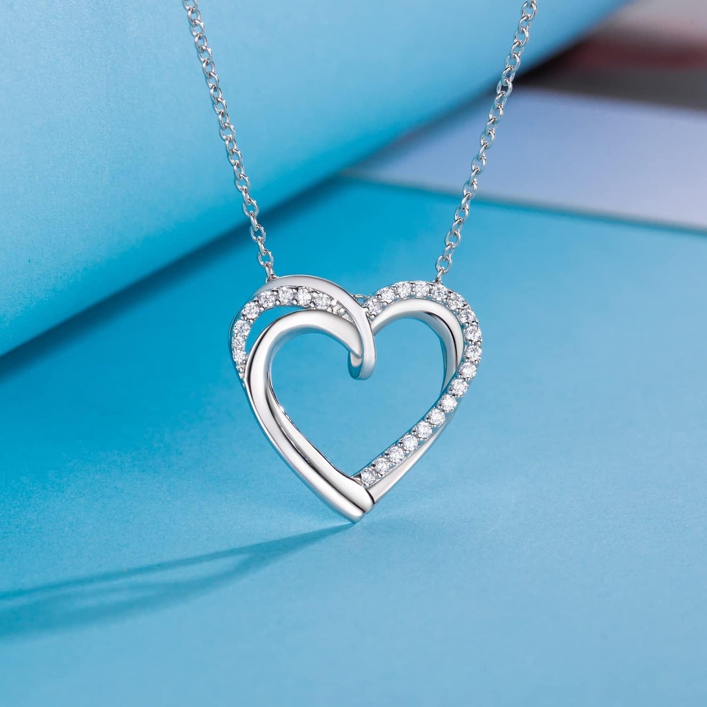 Mom Necklace Mom Birthday Gifts from Daughter Son Happy Birthday Mom Gifts from Daughters Christmas Gifts for Mom from Daughter Sterling Silver Heart Necklace for Women