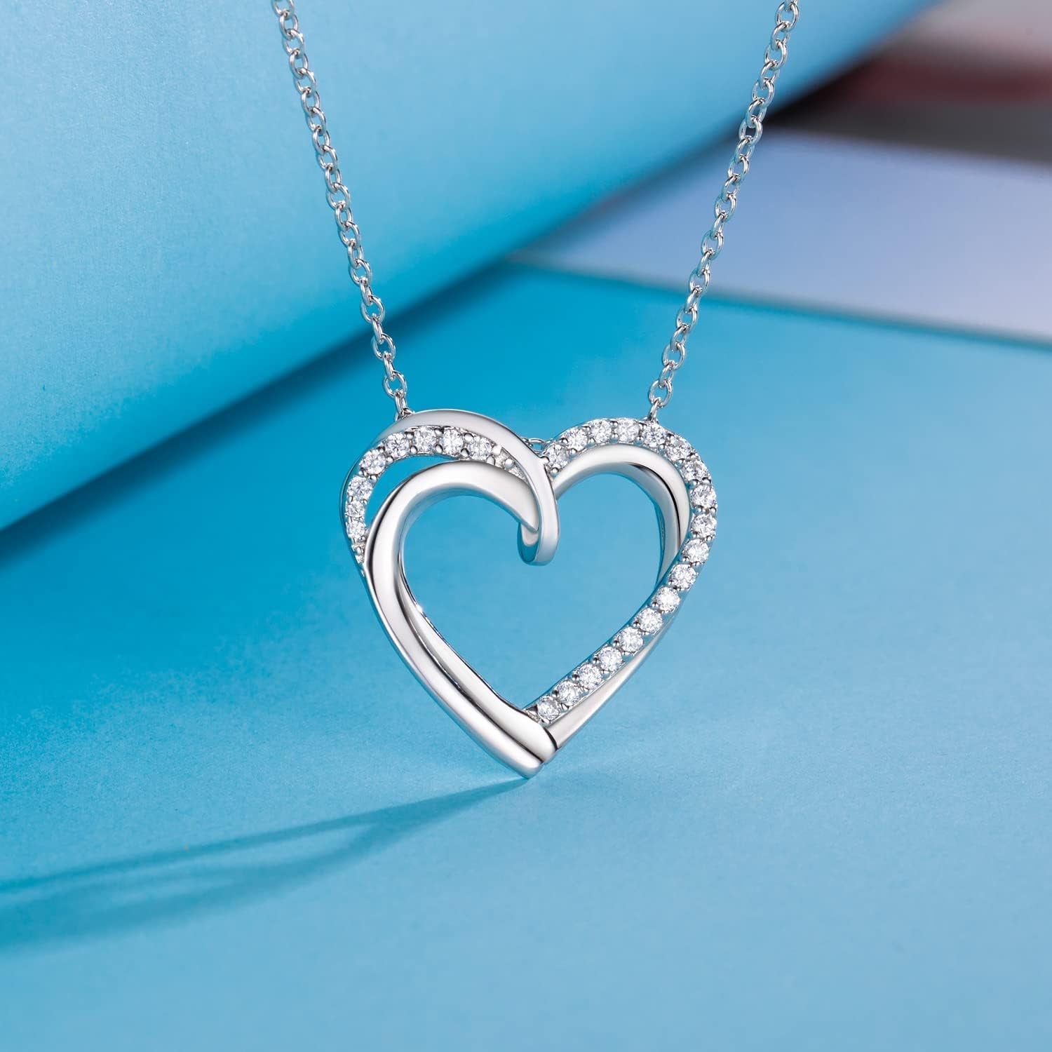 Mom Necklace Mom Birthday Gifts from Daughter Son Happy Birthday Mom Gifts from Daughters Christmas Gifts for Mom from Daughter Sterling Silver Heart Necklace for Women