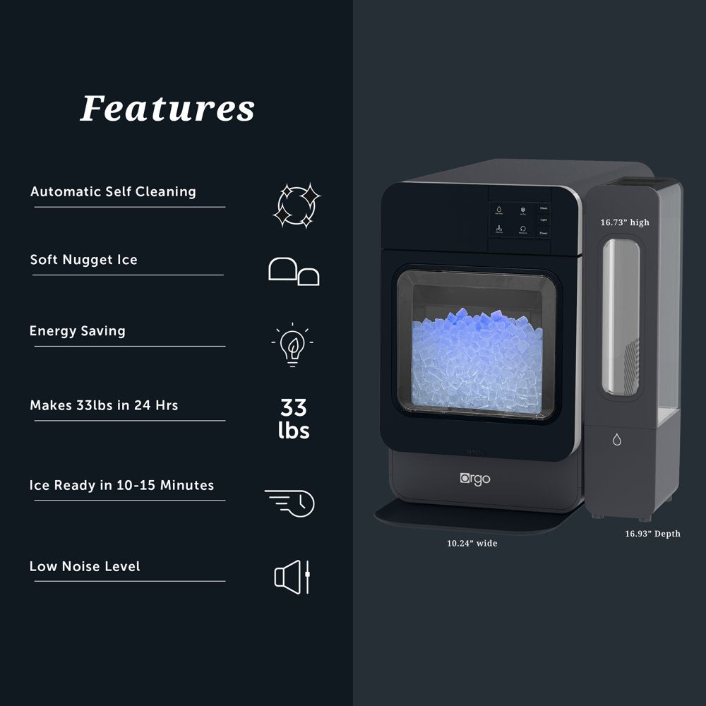 the Sonic Countertop Ice Maker, Nugget Ice Type, Black